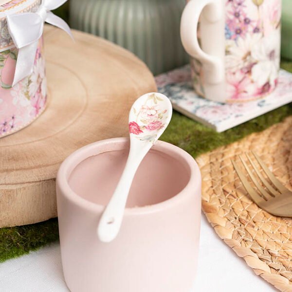Butterfly Rose Mug Spoon Coaster Gift Set - Image 6